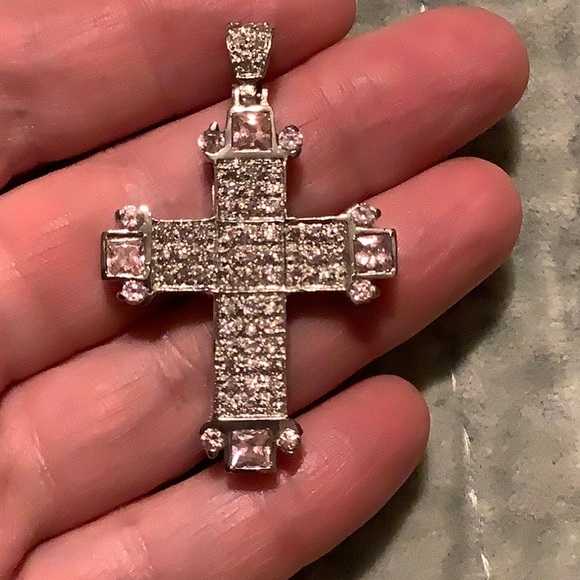 Large Statement Cross Sterling Silver - Picture 7 of 8